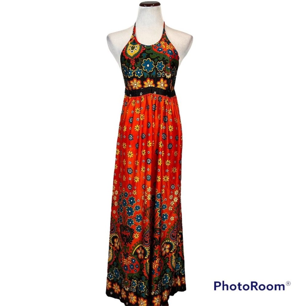 Vintage floral maxi dress
